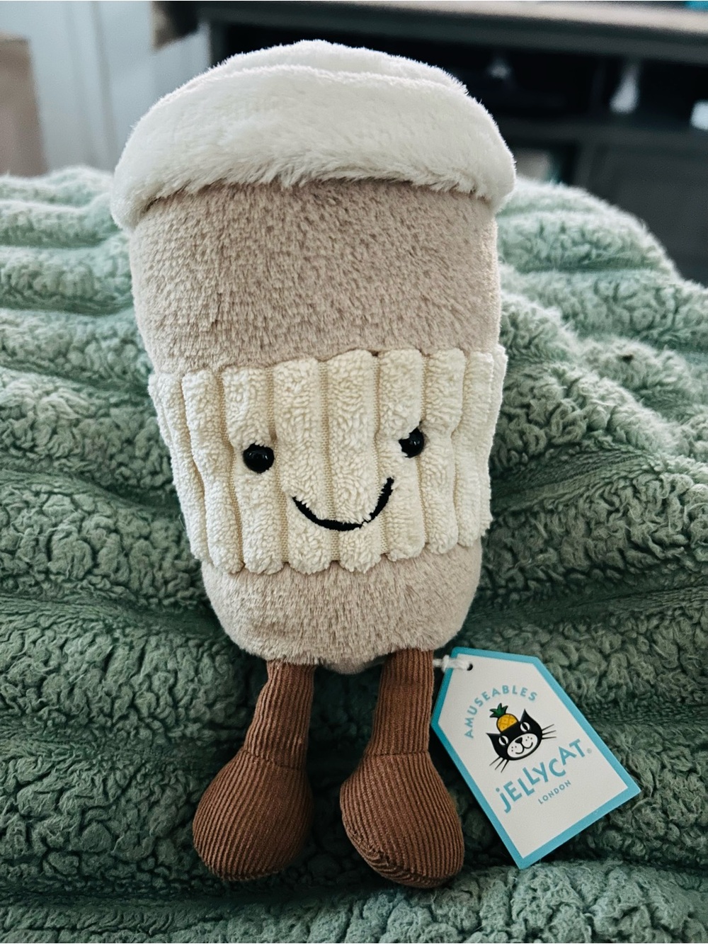 Jellycat Cream & Brown Plush Coffee Cup Toy